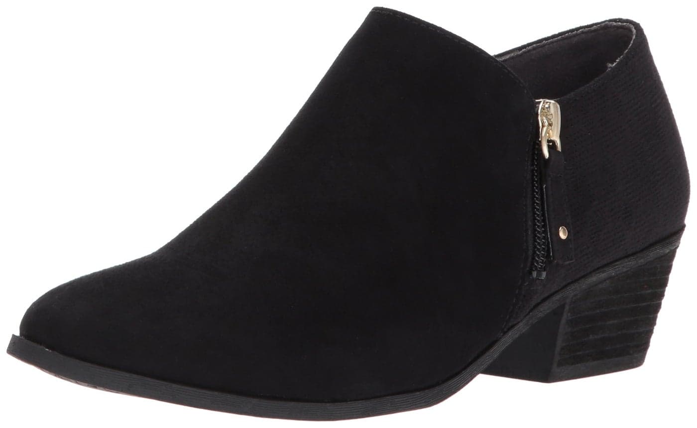 Dr. Scholl's Shoes Women's Brief Ankle Boot, Black Microfiber Suede, 11 W US