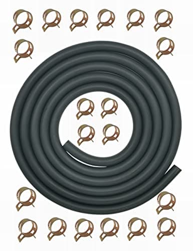 YAMAKATO 10 Feet 516 Inch ID Fuel Line Hose Rubber w 20 Clamp