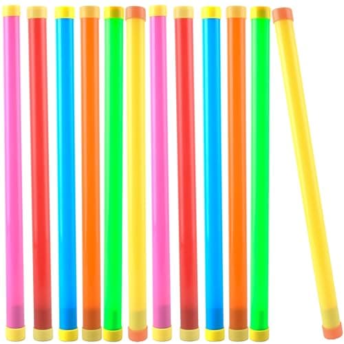 12 Pcs Groan Tube Noise Makers Novelty Sound Tubes Toys Funny Fart Sound Tube Noise Stick Tricky Noise Pipe for Halloween Xmas Party Family Gathering Fools Day Toys Games Supplies 6 Colors