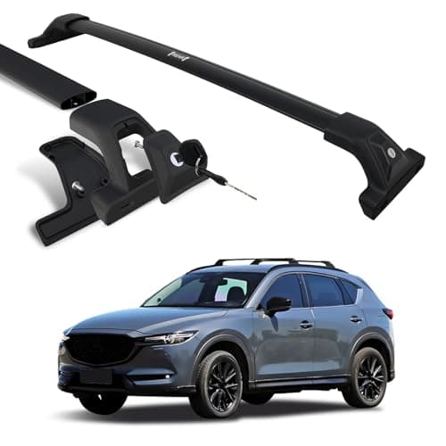 SNIXWOO Upgrade 265 LBS Lockable Roof Racks Cross Bars for Mazda CX5 20172025 Heavy Duty All Aluminum Rooftop Accessories