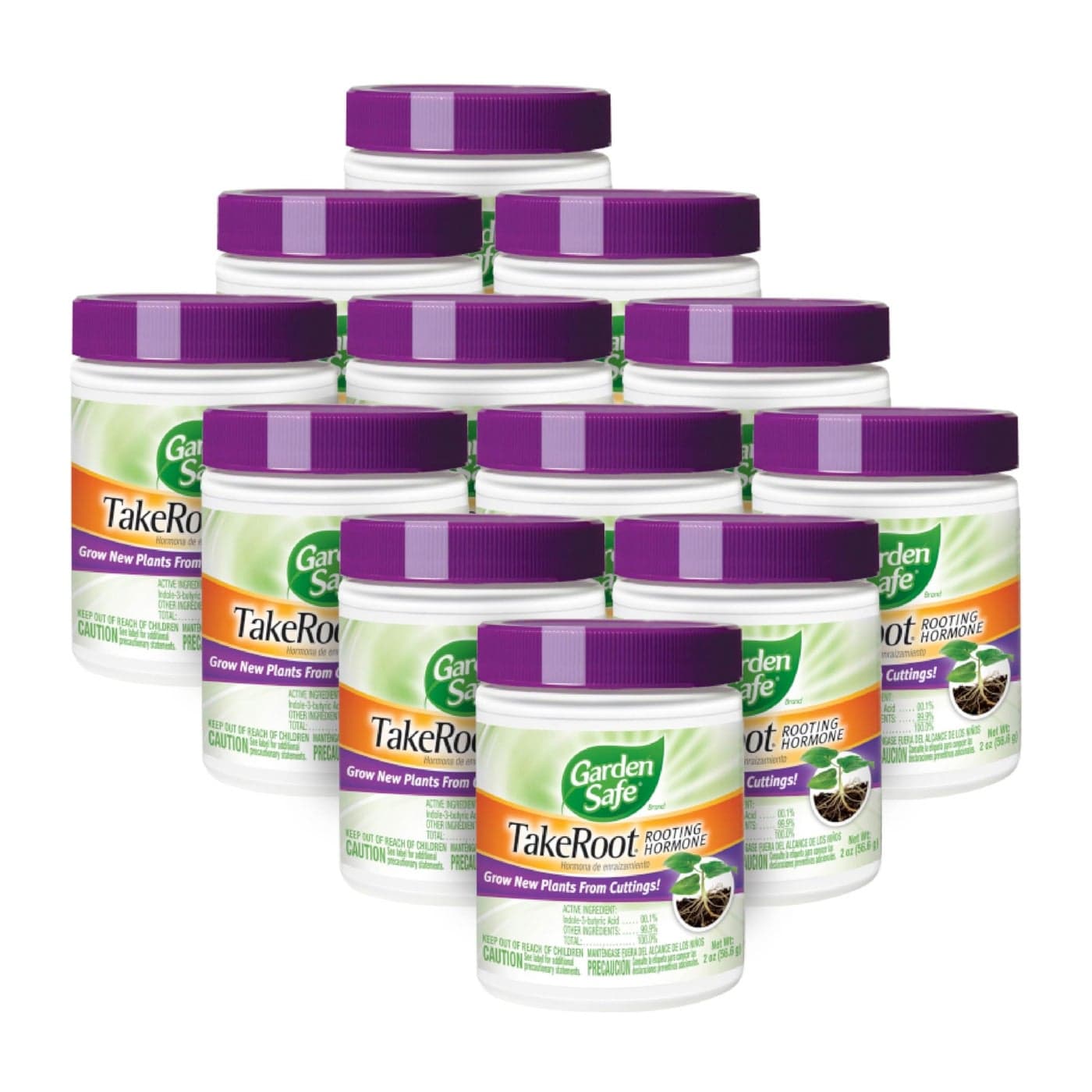 Garden Safe Take Root Rooting Hormone, Promotes Rooting, Grow New Plants From Cuttings, (12 pack) 2 Ounce