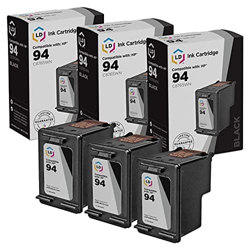 LD Remanufactured Ink Cartridge Replacements for HP 94 C8765WN (Black, 3-Pack) Compatible with PhotoSmart 2605 2608 2610 2610v 2610xi 2613 2710 2710xi 7850 8150