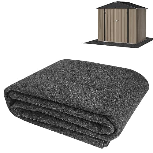 YEXEXINM 8x6.2 FT Outdoor Storage Shed Mat-Waterproof Dustproof Outdoor Carport Mat- Backing Prevents Liquid Penetration,Anti-Slip Patio Furniture Floor Mat for Protect Storage Shed Floor,Grey