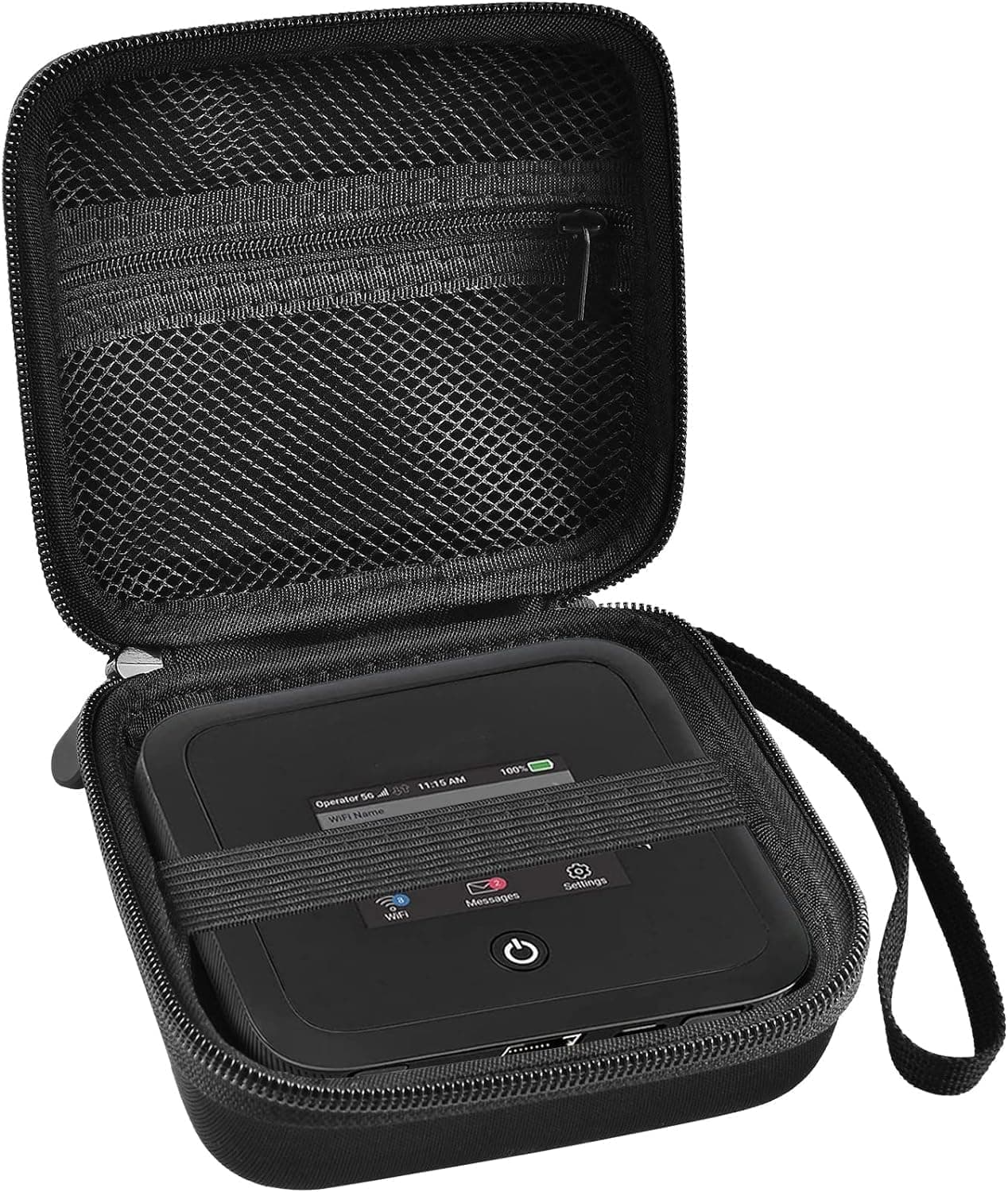 Travel Router Case Compatible with NETGEAR Nighthawk M7 Pro/ M6 M6 Pro MR6150 6500/ M5 5G MR5200 5100/ M1 M2 Mobile Hotspot. WiFi Router Storage Carrying Holder with Mesh Pocket (Box Only)