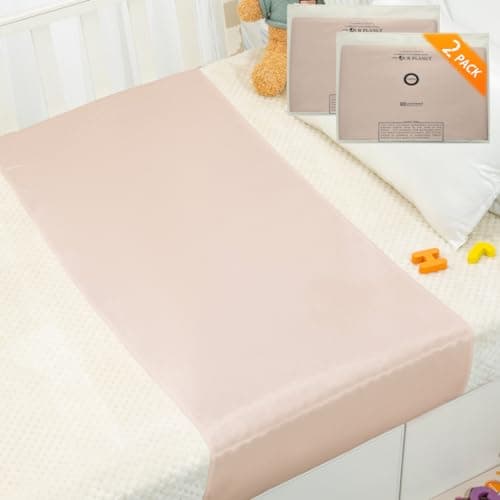 PROMEED 2 Pack 100 Mulberry Silk Crib Sleeve for Baby Hair Loss Prevention Premium 23 Momme Natural Silk Bassinet Slip for BassinetsCradlesCotsCribs Champagne