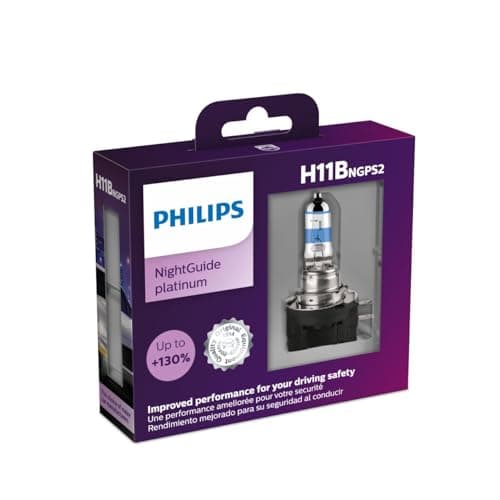 Philips automotive lighting H11B NightGuide Platinum Upgrade Headlight Bulb, Pack of 2
