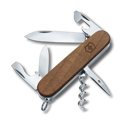 Victorinox Swiss Army Knife - Spartan - 10 Functions, Multi-utility tool - Walnut Wood, Brown, 91 mm