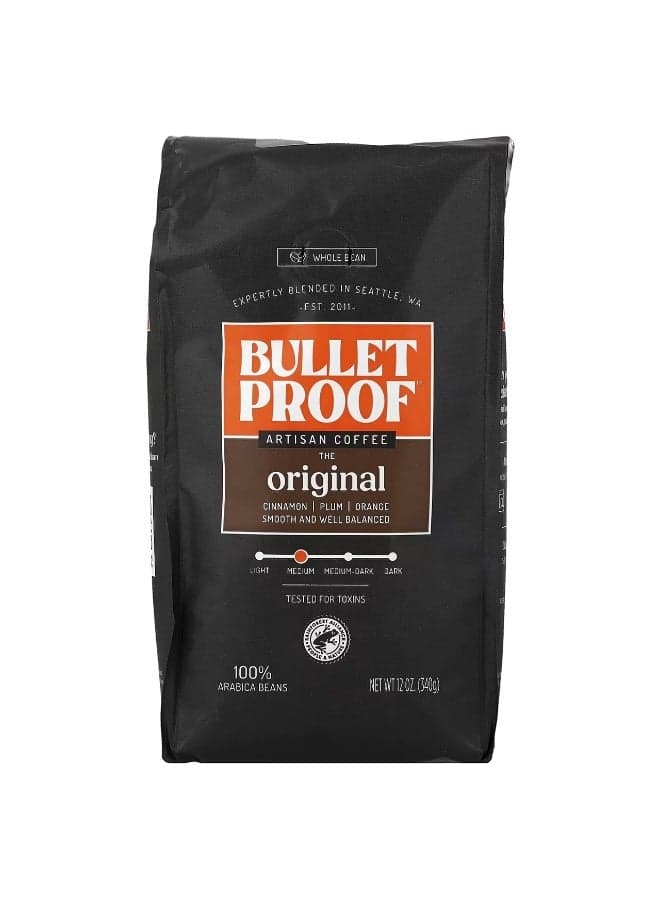 BulletProof, Artisan Coffee, Whole Bean, Medium Roast, 12 oz (340 g)