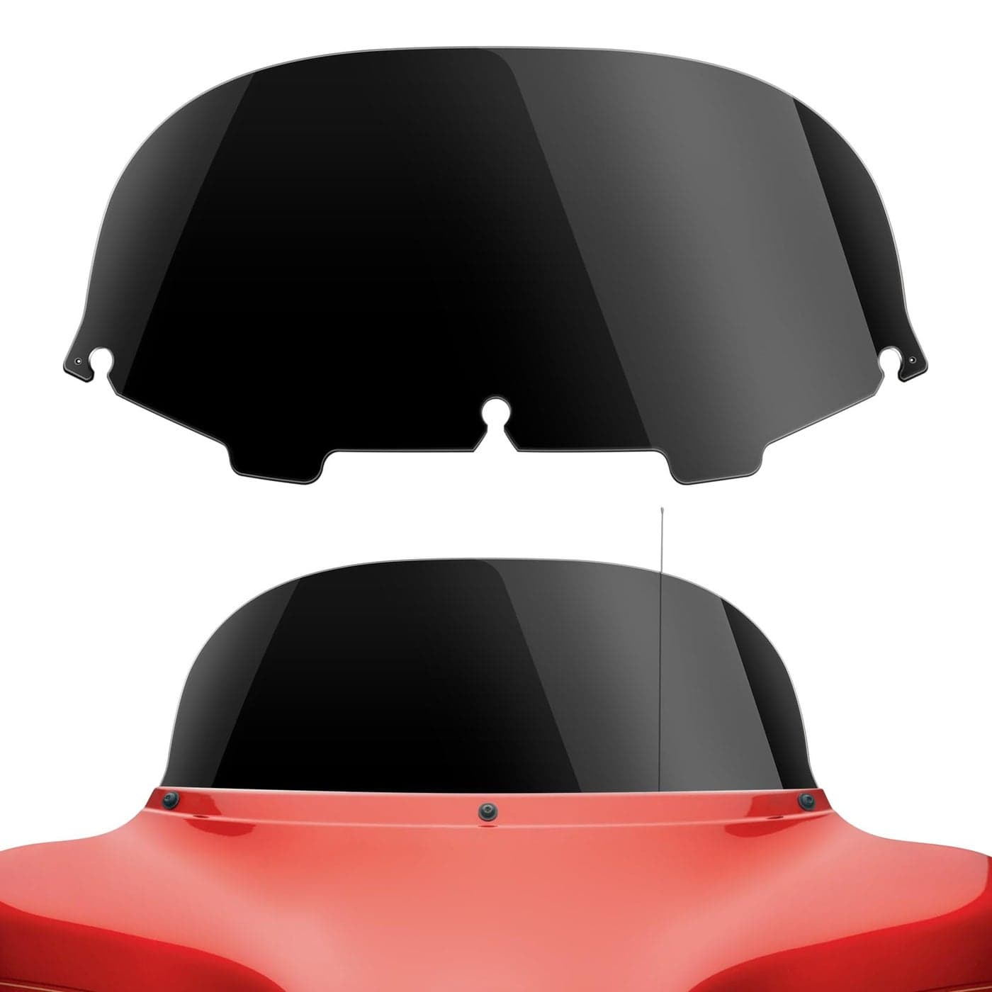 Black 8 Windshield Windscreen Compatible for Harley Touring Street Glide Electra FLHT 19962013