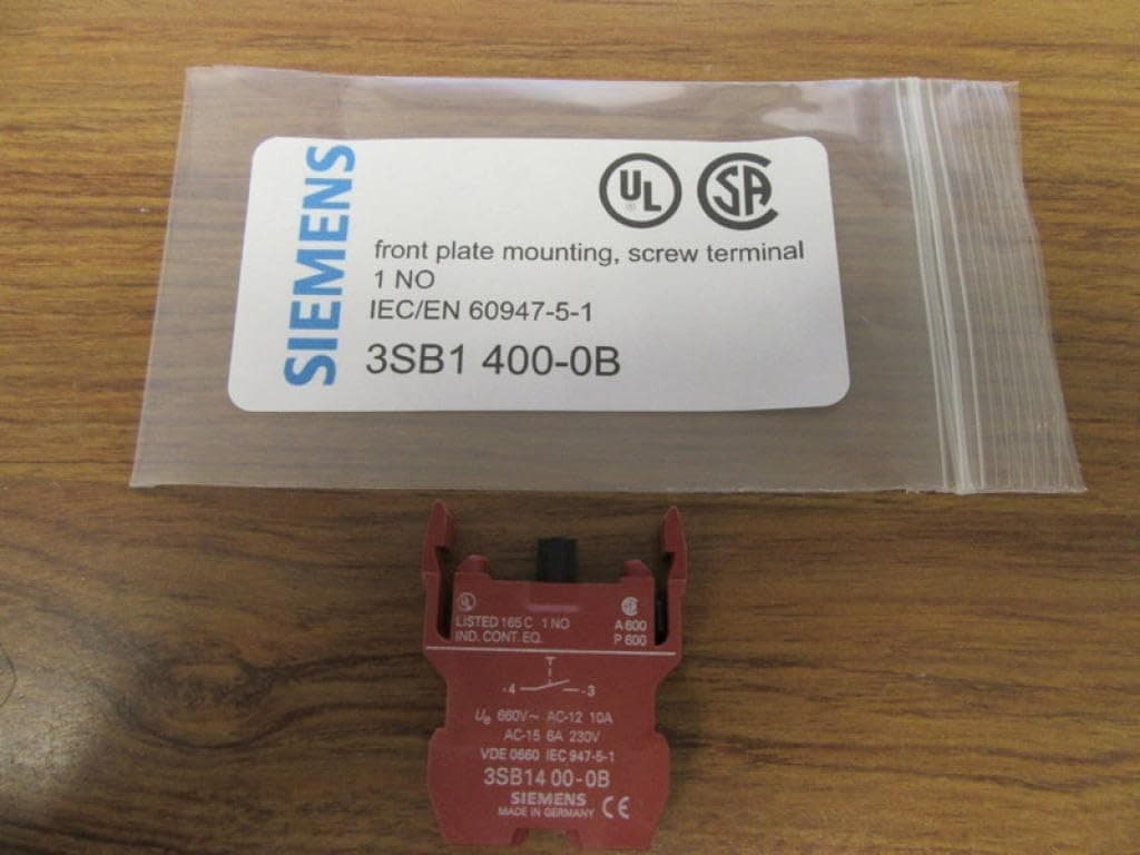 Siemens 3SB14000B Contact Block 6amp 230V