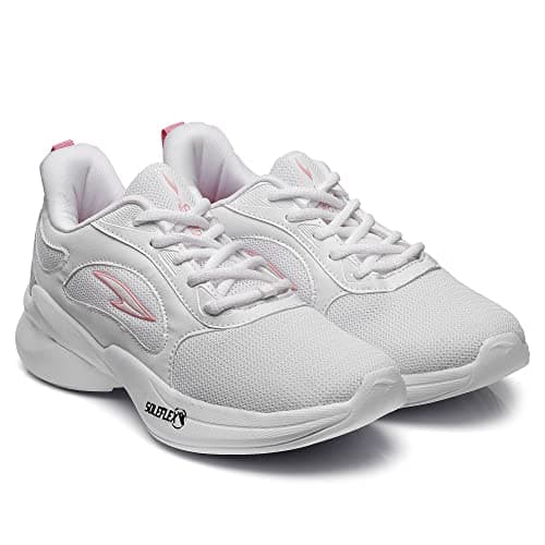 ASIAN Fireflty-04 Max Cushion with Memory Foam Lightweight Eva Sole Extra Jump Casual Sneaker Shoes for Women & Girl's White,UK 4