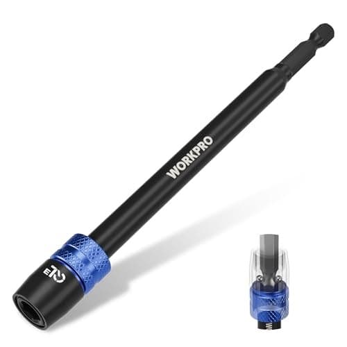 WORKPRO Drill Bit Extension, 6" Drill Screwdriver Bit Holder for Impact Driver Bits, 1/4 Inch Hex Shank Quick Release Extension Adapter, Ideal for Nuts, Drills and Socket Driver Adapters