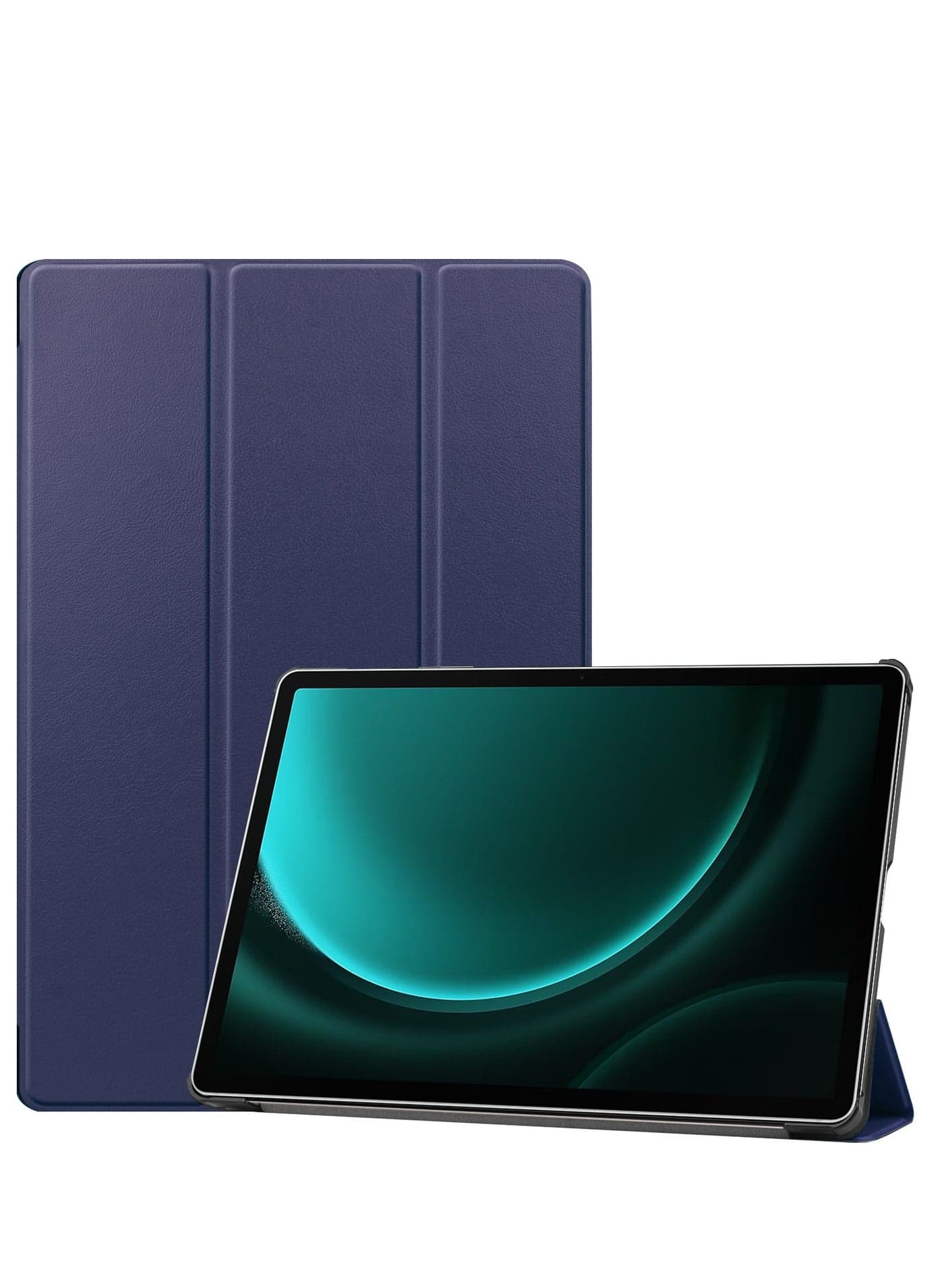 Case for Samsung Galaxy Tab S9 FE Plus 12.4 Inch 2023 SM-X610/SM-X616 Premium Leather Flap Tablet Case with Stand Function Auto Wake/Sleep Cover (Blue)