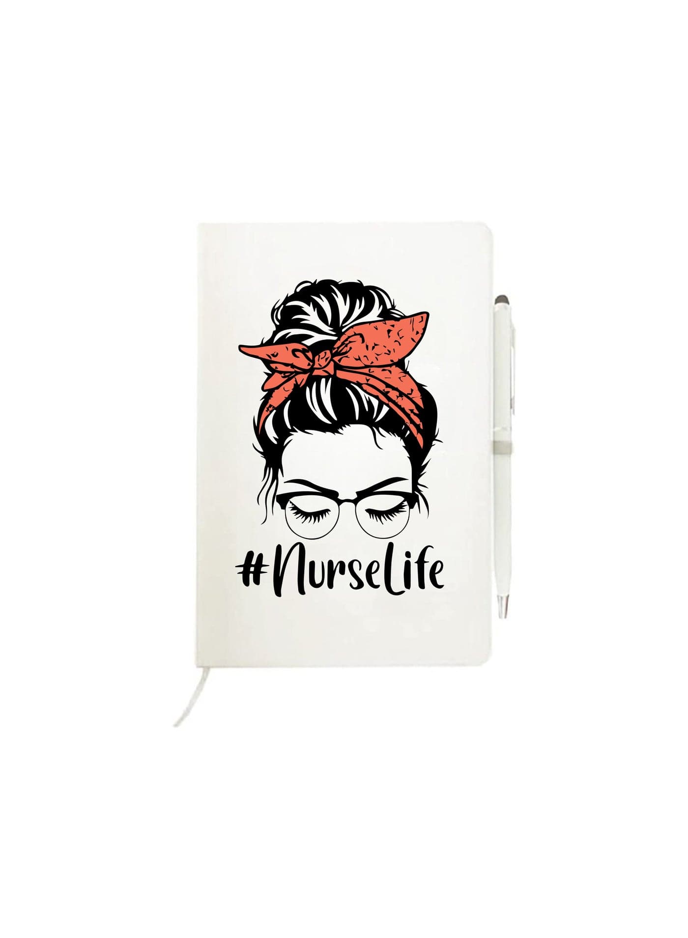 Nurse Day A5 Notebook With Pen-Funny Nurse Ideas Printed Designs-Appreciation Gifts And Nursing Student Gifts-60 Pages-Thank you Gift Stationery