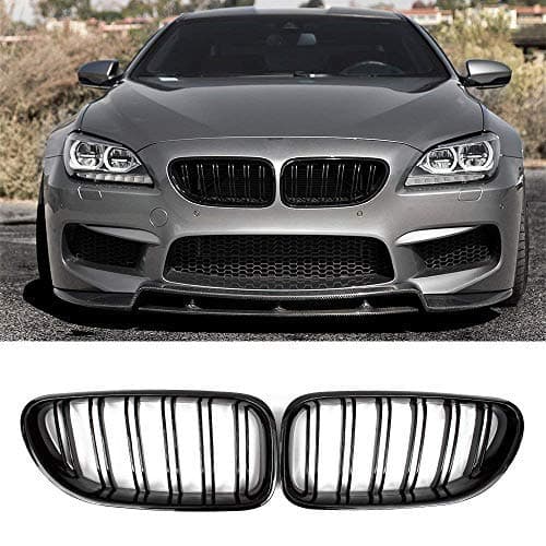 Front Grille Kidney Grill Replacement for BMW 20122017 6 Series F06 F12 F13 ABS Gloss Black