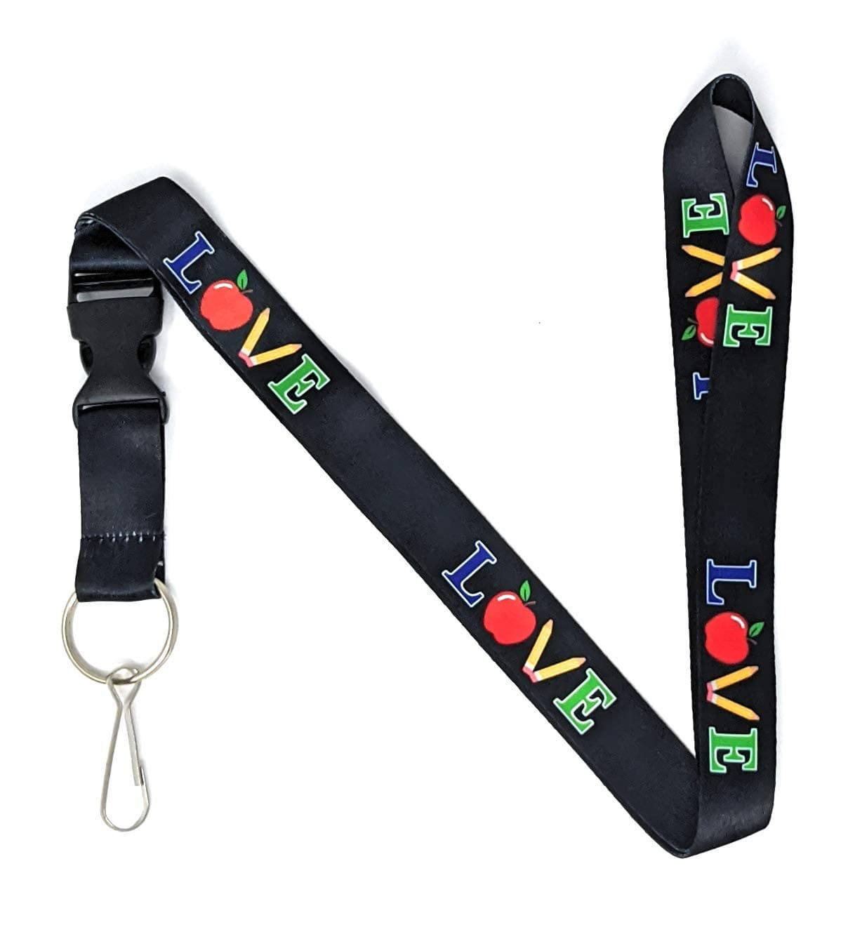 School Lanyards for Teacher | Keychain for School ID Badge and Keys | Teacher Appreciation Gift for Back to School | Durable Polyester Novelty Necklace