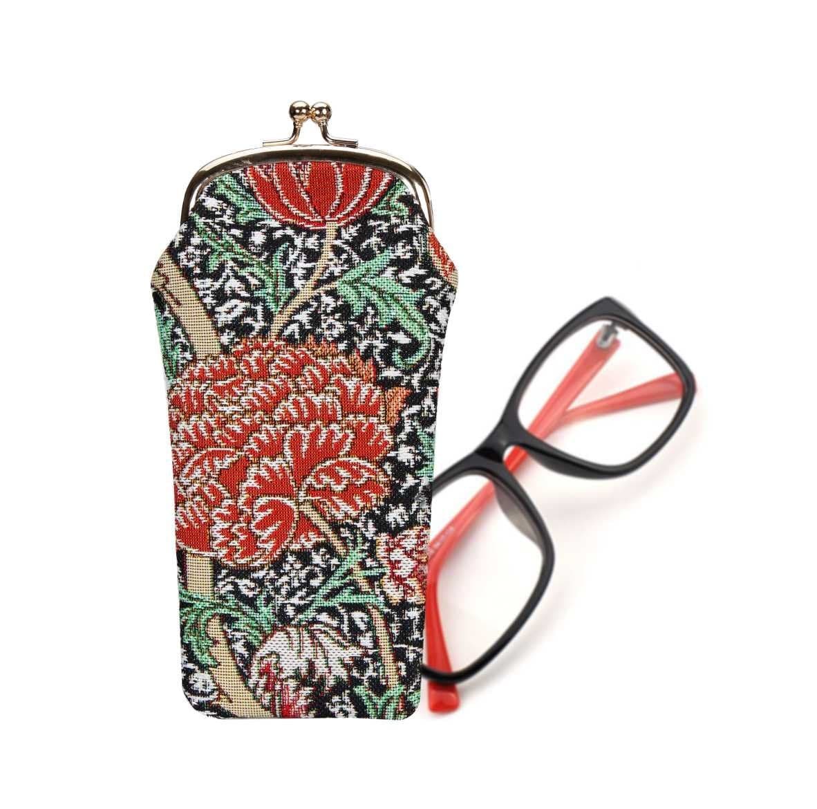 Signare Tapestry Glasses Case for Women Eyeglass Pouch With William Morris The Cray Design (GPCH-CRAY)