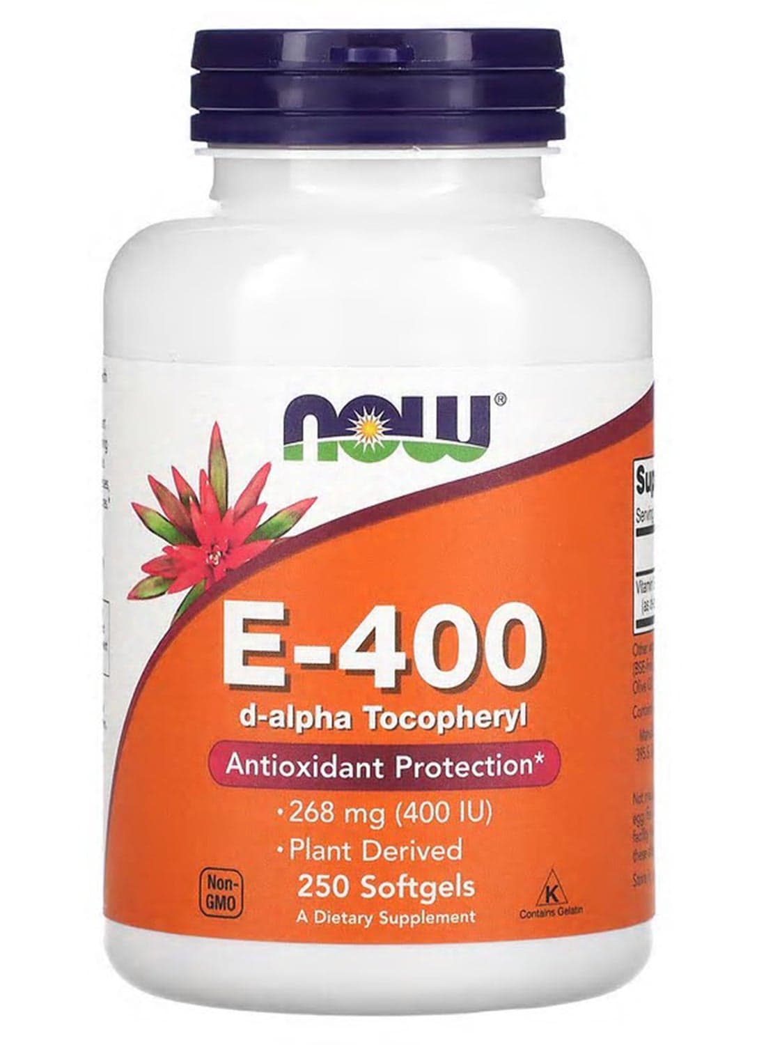 Natural E-400 Vitamin Supplement - 250 Softgels