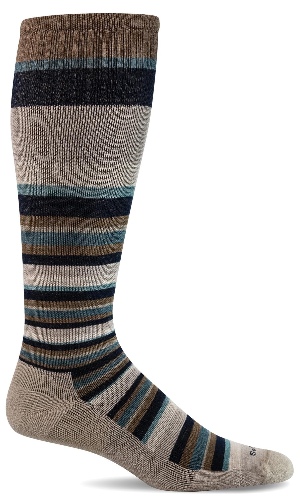 Sockwell Men's Up Lift Firm Graduated Compression Sock, Putty - L/XL