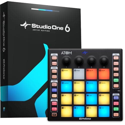 PreSonus ATOM Production Performance Midi Pad Controller with Studio One Artist and Ableton Live Lite Recording Software