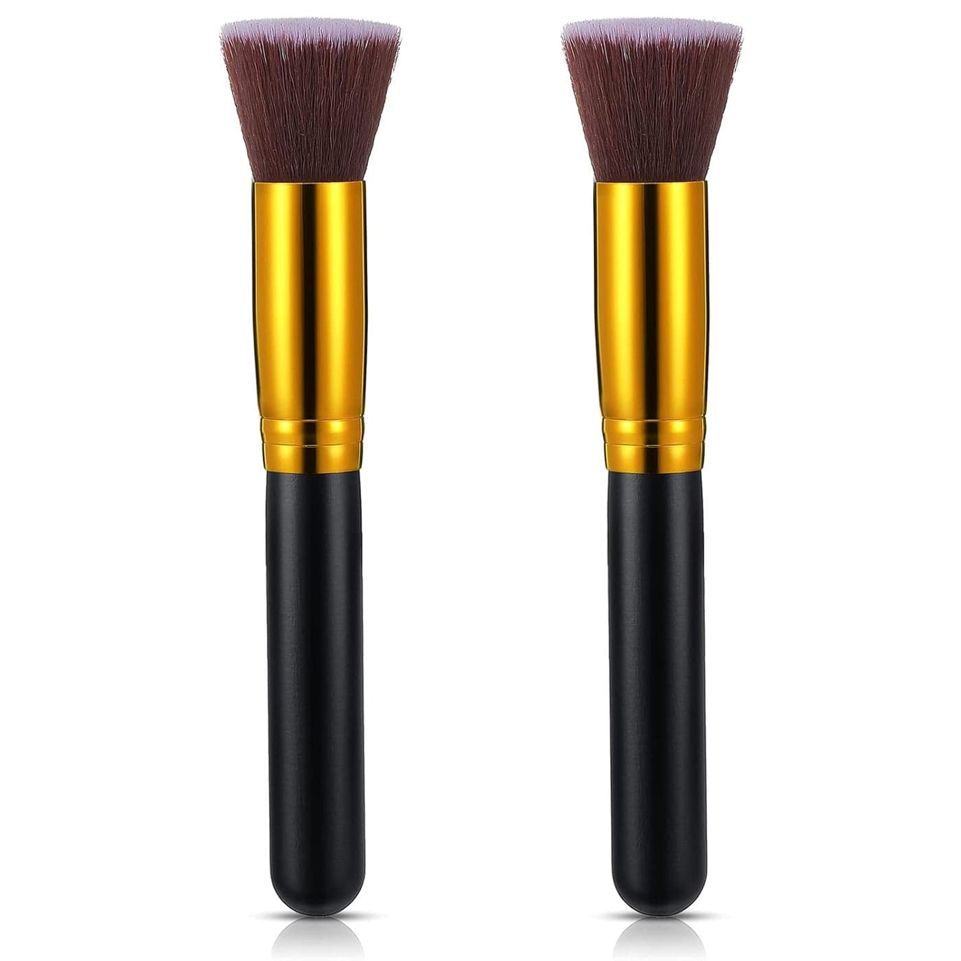 Blulu 2 Pack Self Tanner Brush Kabuki Tanning Brush for Applying Foundation, Easy to Use and Blend Areas for Men Women(Flat Head)