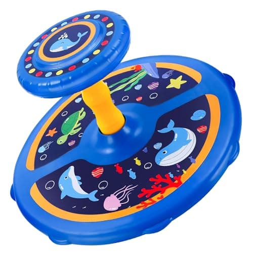 1 2 3 4Year Old childrens 360 rotating seat toy Childrens Day gift boys and girls birthday gift ocean style sitting and rotating toy Toddler Toys Early DevelopmentActivity Toys Blue