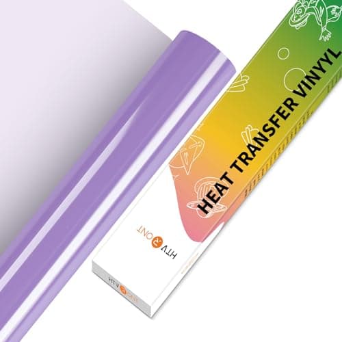 HTVRONT HTV Vinyl Rolls Heat Transfer Vinyl 12 x 5ft Lilac HTV Vinyl for Shirts Iron on Vinyl for All Cutter Machine Easy to Cut Weed for Heat Vinyl Design Lilac
