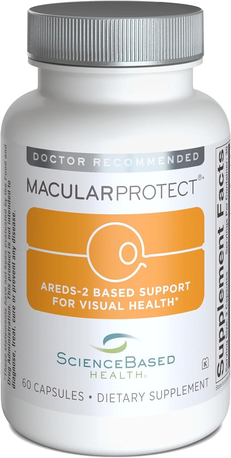 MacularProtect AREDS 2 Formula Eye Health Vitamin and Mineral Supplement with Lutein Zeaxanthin and B Vitamins B6 B12 and Folate for Extra Macular Support 60 Capsules