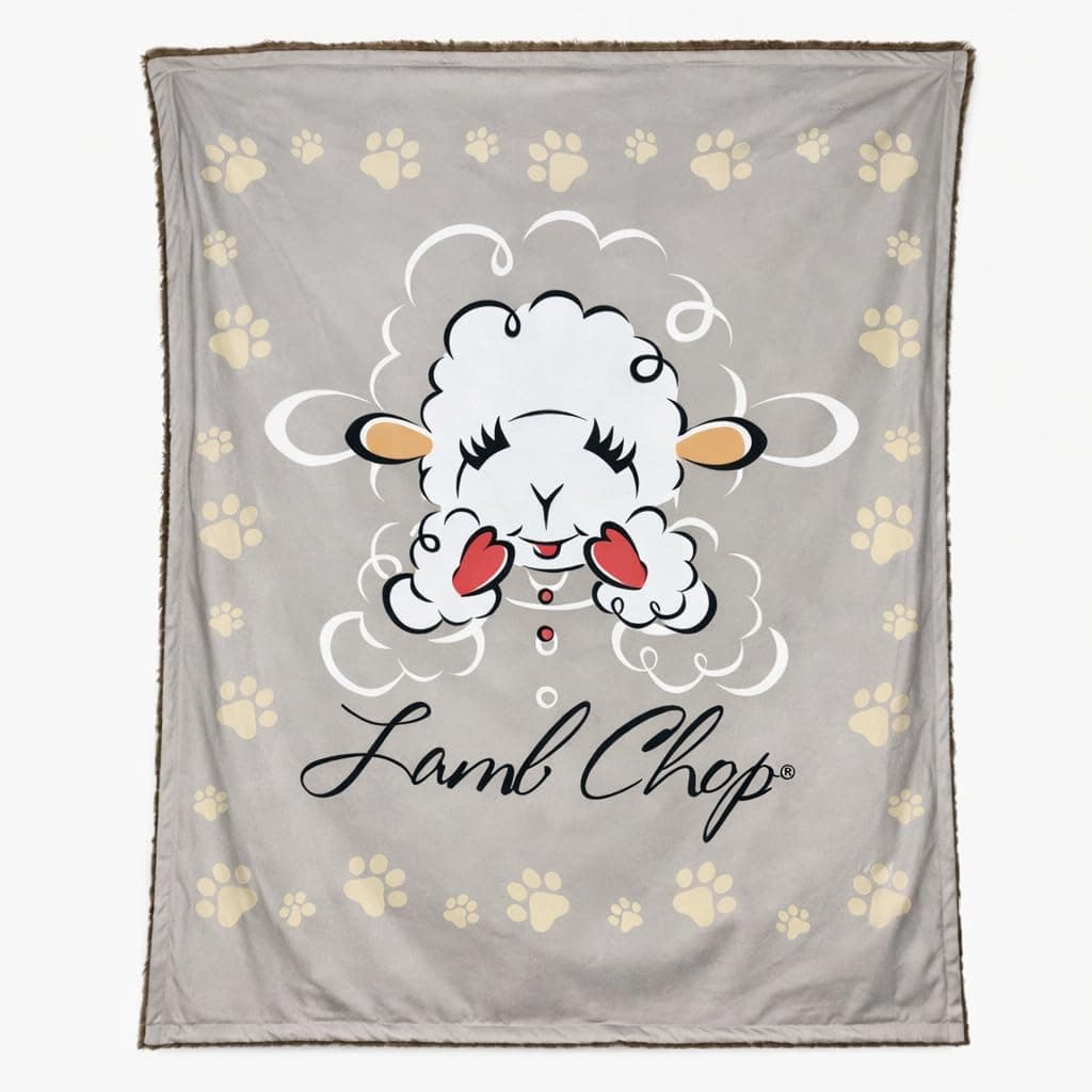 Lamb Chop Blanket Dog Blanket Fluffy Fleece Lamb Chop Premium Soft Pet Throw Snuggle Up Your Pup in Cozy Comfort Multicolor 36x36 Inches Officially Licensed