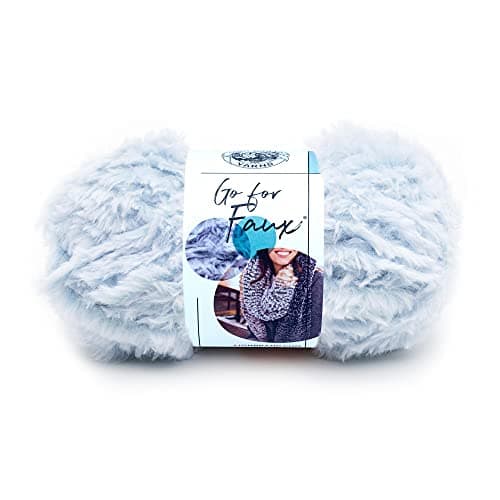 Lion Brand Yarn (1 Skein) Go for Faux Bulky Yarn, Blue Bengal