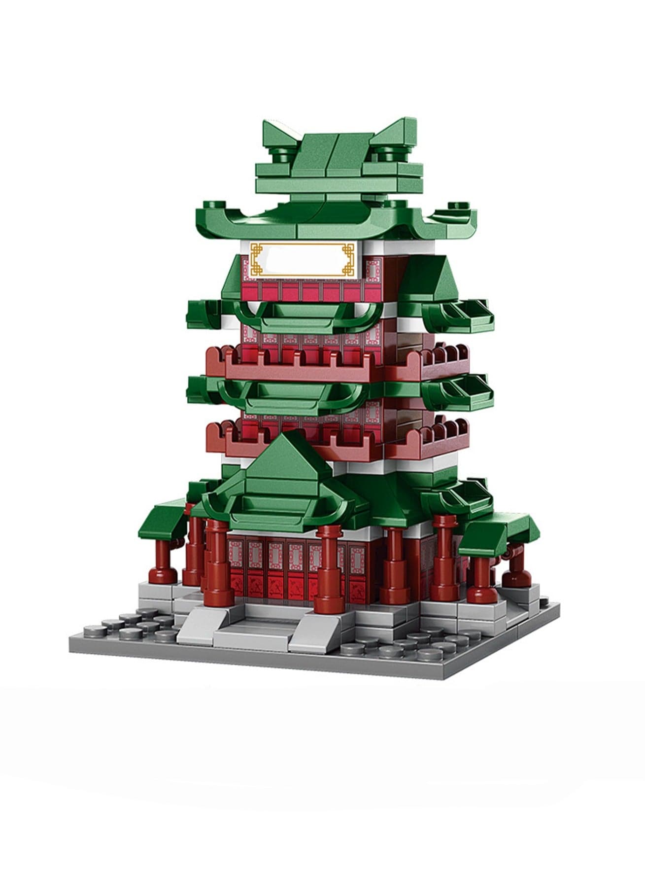 Teng Pavilion 158 Piece Street View Building Blocks Assembly Kit Creative Engineering Toys Home Decoration Model Gift Set