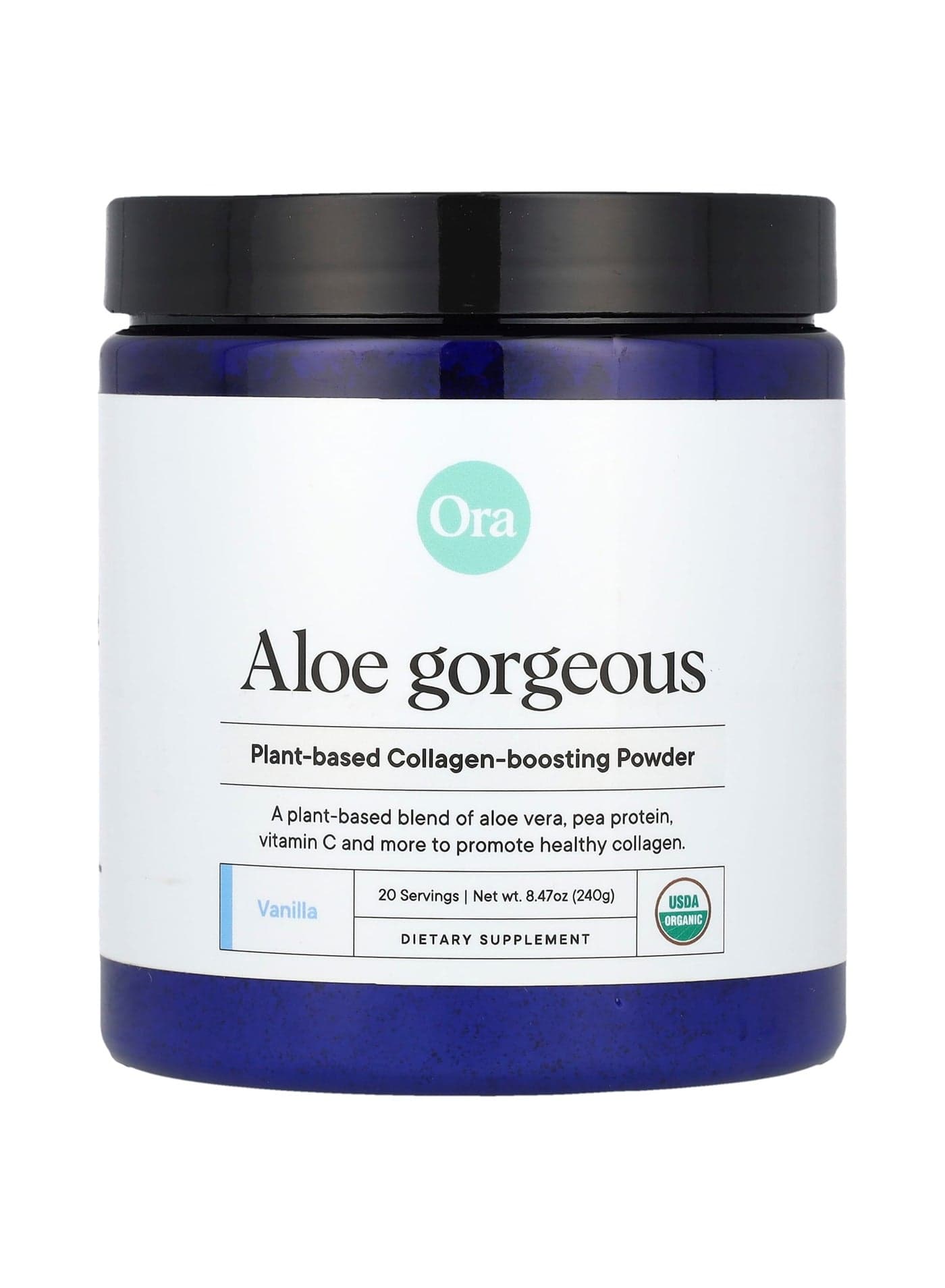 Aloe Gorgeous, Plant-Based Collagen-Boosting Powder, Vanilla , 8.47 oz (240 g)