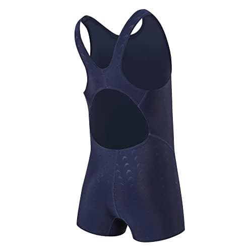 J.E Sterguard Athletic Girls' One Piece Swimsuit, Infinity Splice Thick Strap Girls Bathing Suits, Pro for Practice and Competition Navy Blue Girl Swimsuits Size 12 1880L