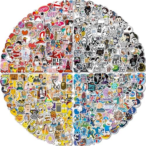 Arme Stickers Pack, 400 PCS Cool Stickers Decals, Random Sticker for Waterbottles Laptop Computer Vinyl Waterproof Sticker, Skateboard Stickers for Adults