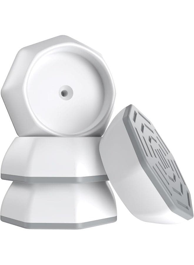 ICERO Baby Gate Wall Protector - Protect Walls & Doorways from Pet & Dog Gates - Pressure Mounted Gates Work on Stairs - Gates Wall Cups - 4 Pack - White