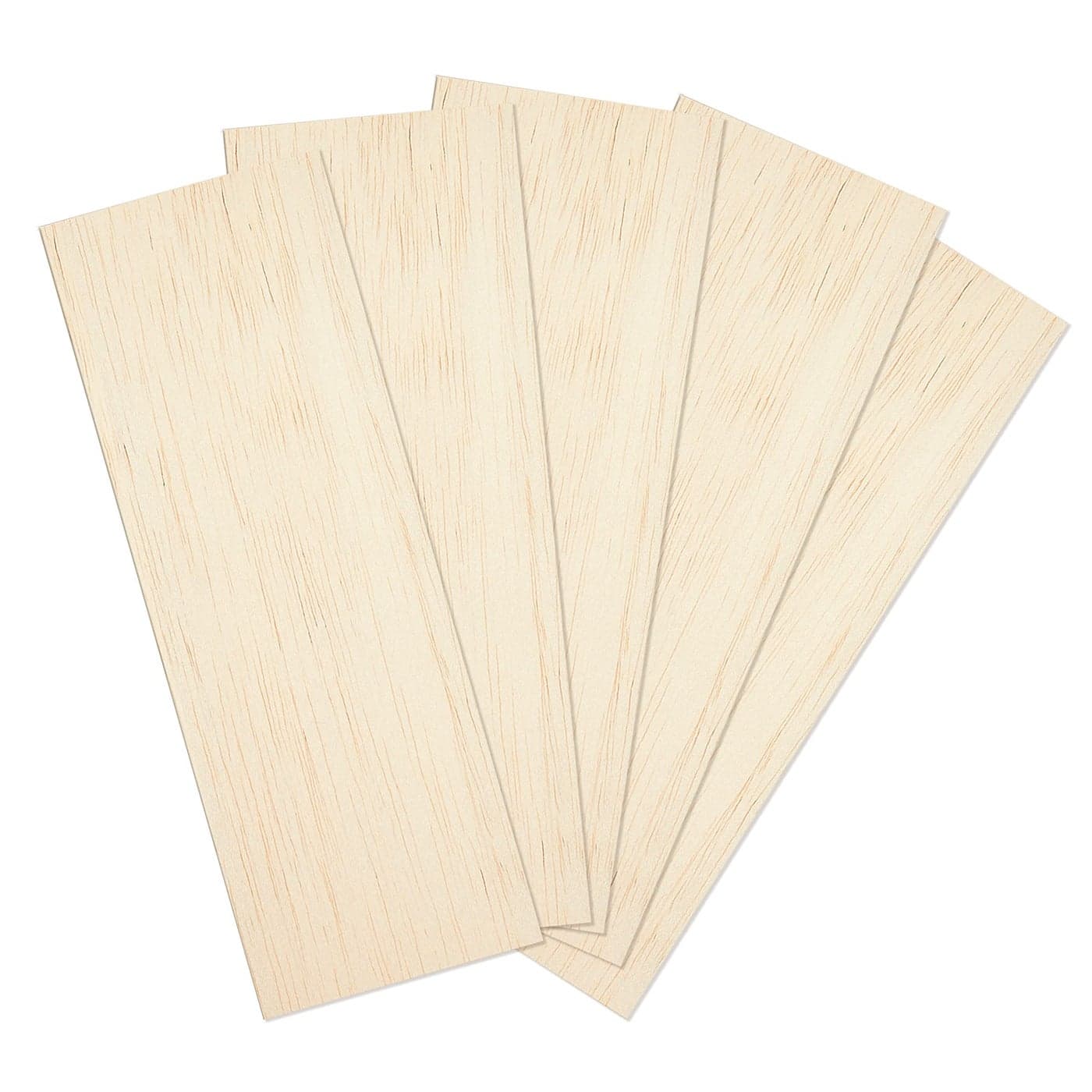 Balsa Wood Sheets 18 Inch Thick 12 x 4 Unfinished Wooden Board by Craftiff 5 Pack