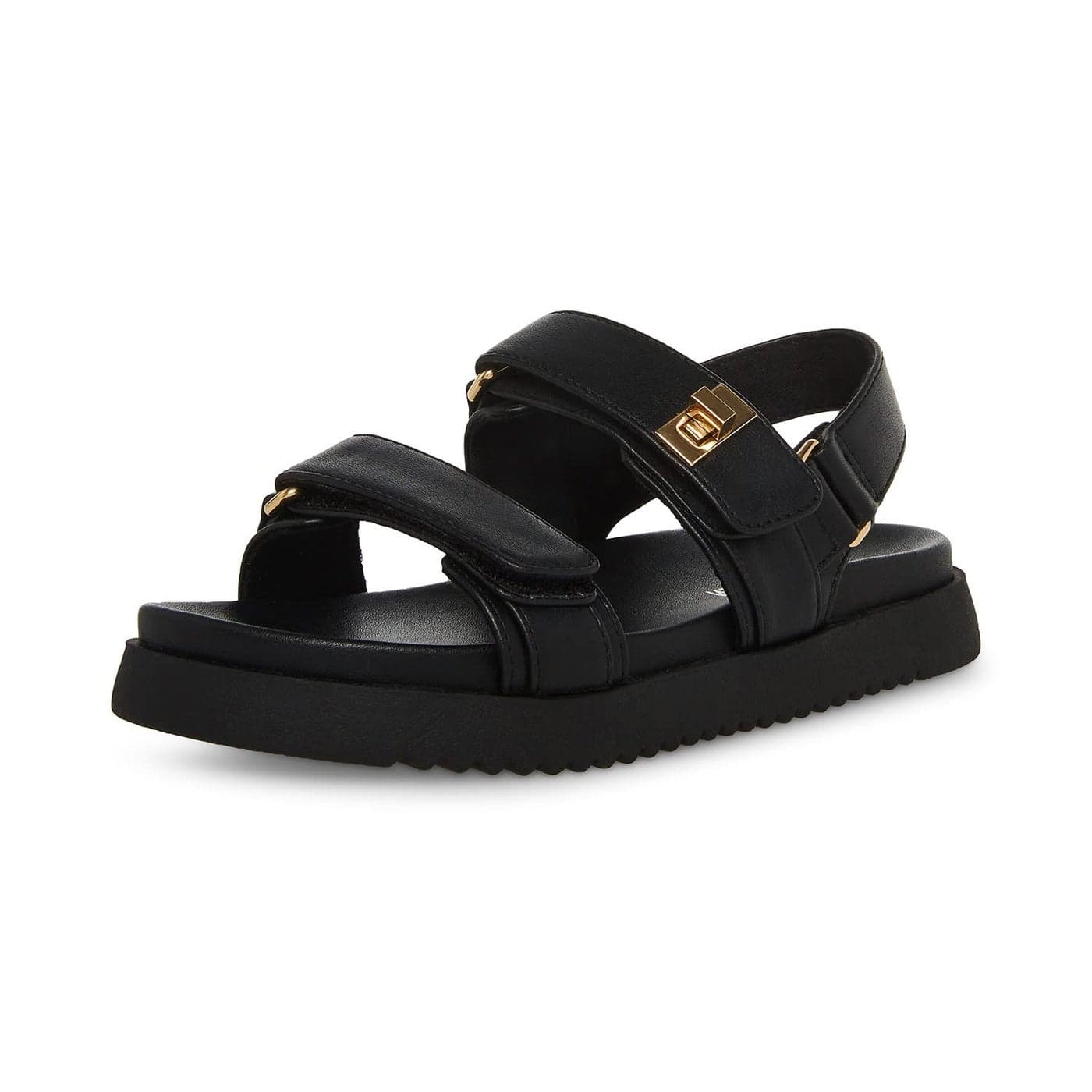 Steve Madden Girls Shoes Girls Mona Flat Sandal Black 3 Little Kid