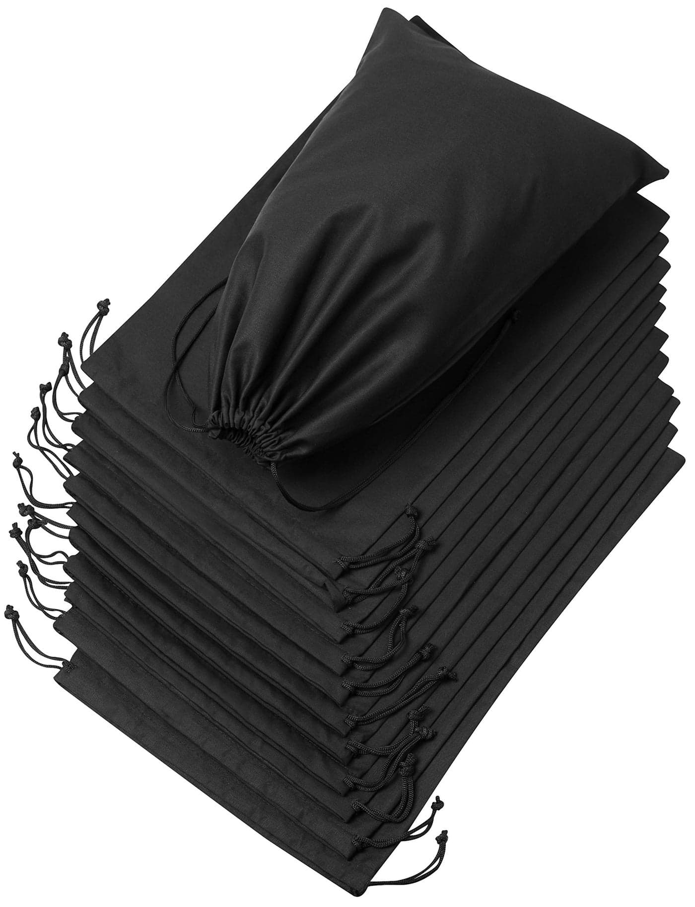 Drawstring Bags 12-Pack For Shoes, Storage, Pantry, Wardrobe or Gifts (10 x 15 inch - 12 pack)