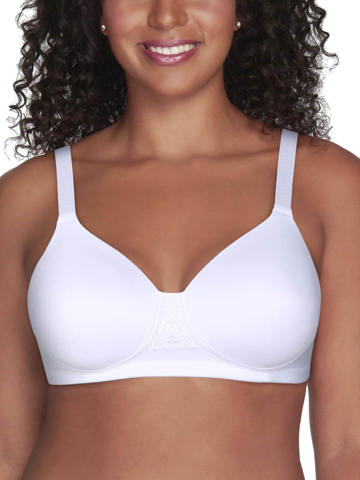 Vanity Fair womens Full Figure Beauty Back Smoothing (36c-42h) Bra, Wirefree - White, 44D US