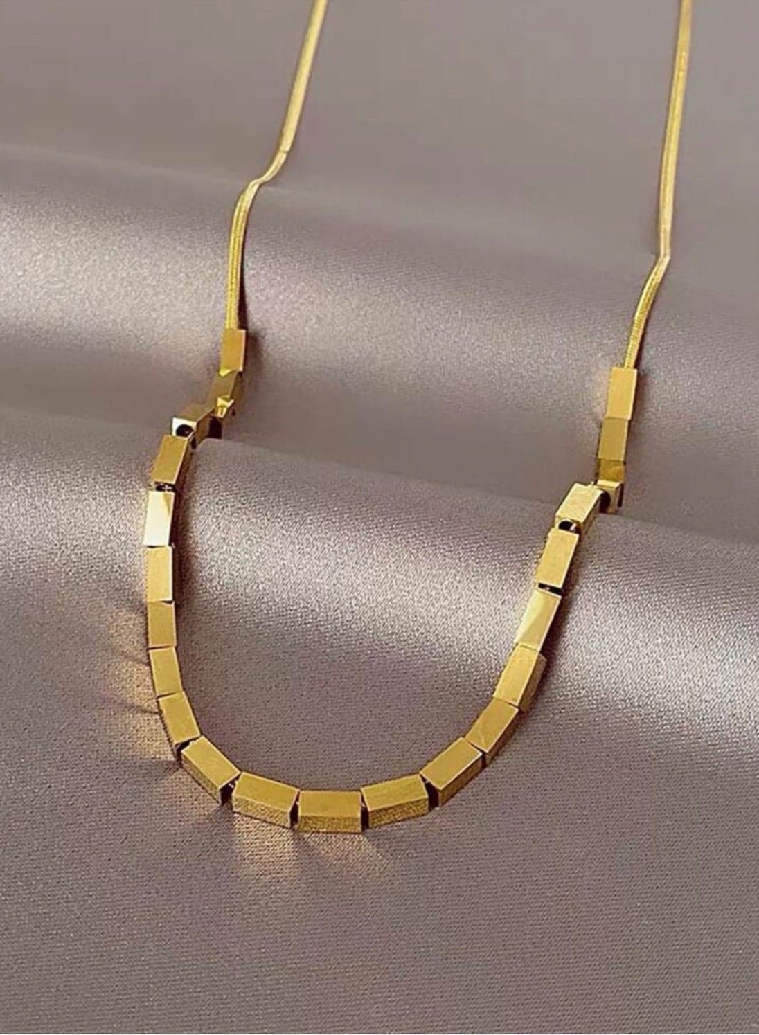 Elegant 18k Gold Plated Stainless Steel Necklace