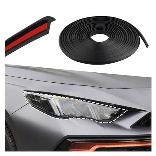 carleef TType Car Weather Stripping164FT Rubber Seal Strip for Headlight SealantCar Wheel Eyebrow Rubber SealUniversal Automotive Weather Stripping Fills Every Gap of Your Car 8MM