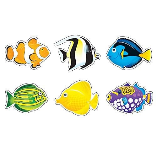 Trend Fish Mini Accents Variety Pack Classroom Bulletin Board Cut Outs 3 Inches 36 Count