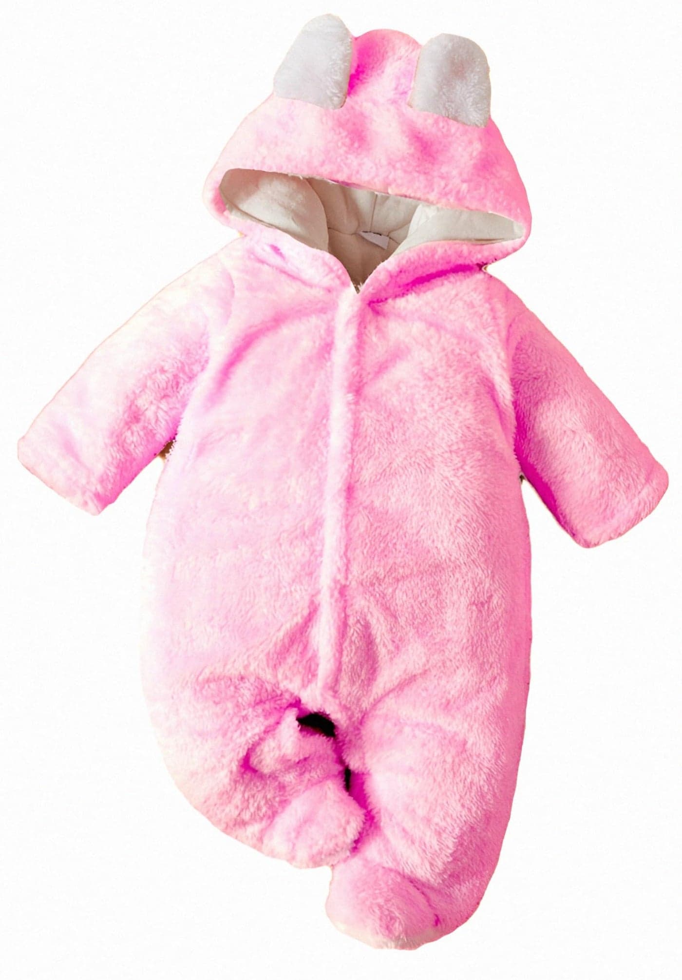 BRANDONN Kids Unisex Baby Flannel Reversible Jumpsuit Panda Style Cosplay Clothes Bunting Outfits Snowsuit Hooded Romper Outwear (Pink, 6-9 Months)