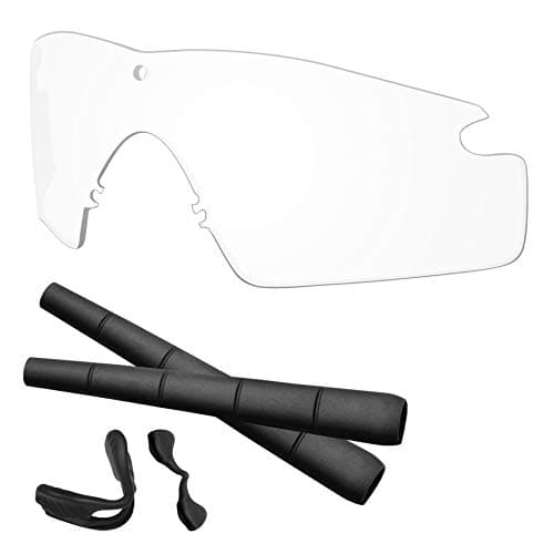 Predrox Crystal Clear Si Ballistic M Frame 20 Lenses Rubber Kits Replacement for Oakley Sunglass