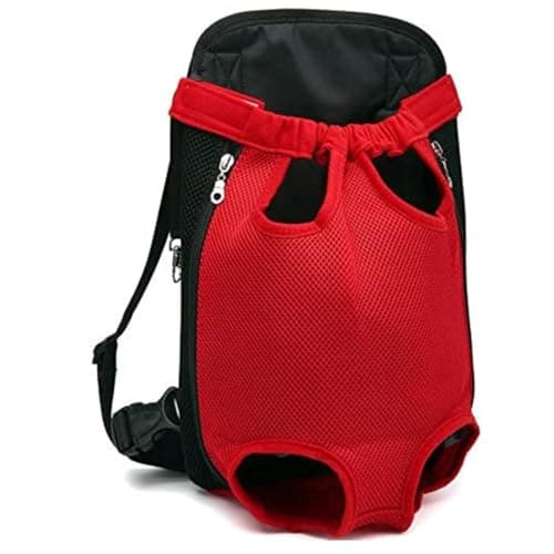 Pets Empire Pet Dog Carrier Adjustable & Breathable Front Chest Backpack Legs Out Cat Puppy Tote Holder Bag, Hold Upto Weight 3kgs- (Small, RED)