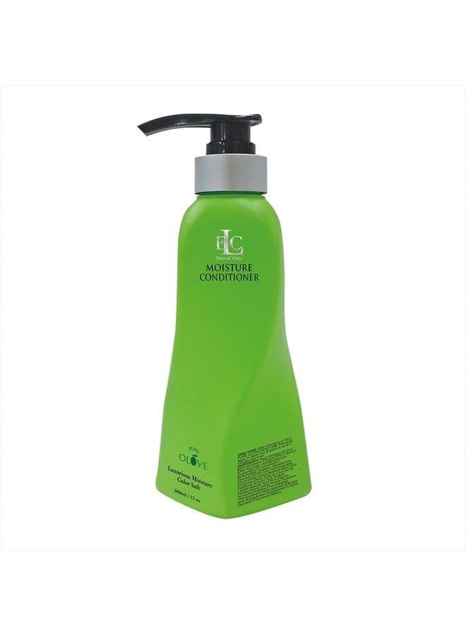 ELC Pure Olove Moisturizing Conditioner - (12 oz) Moisture Rich Natural Botanicals & Organic Oils Nourish, Repair, Strengthen, Rehydrate Dry Hair