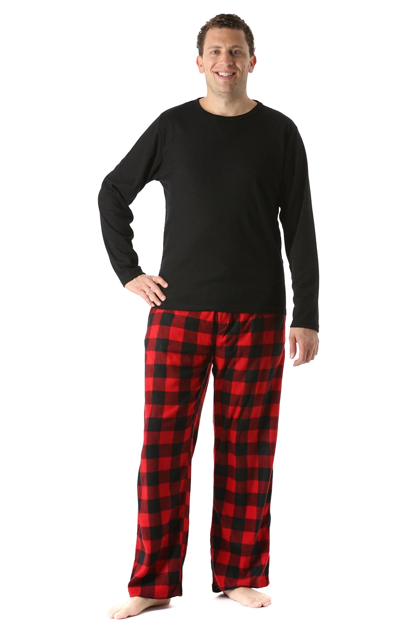#followme 45910-1A-XL Polar Fleece Pajama Pants Set for Men/Sleepwear/PJs