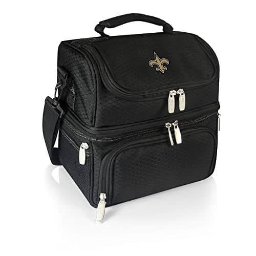 PICNIC TIME Black New Orleans Saints Pranzo Lunch Tote