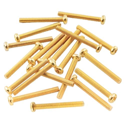Musiclily Gold 3x25mm Metal Humbucker Pickup Screws (Set of 20) for Epiphone SG Import Pickups
