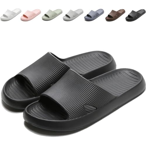Anmerl Shower Shoes for Men and Women, Quick-Drying Lightweight EVA Non-Slip House Slippers, Soft Cloud Slides for Bathroom, Gym, Pool, Beach and Indoor/Outdoor Use